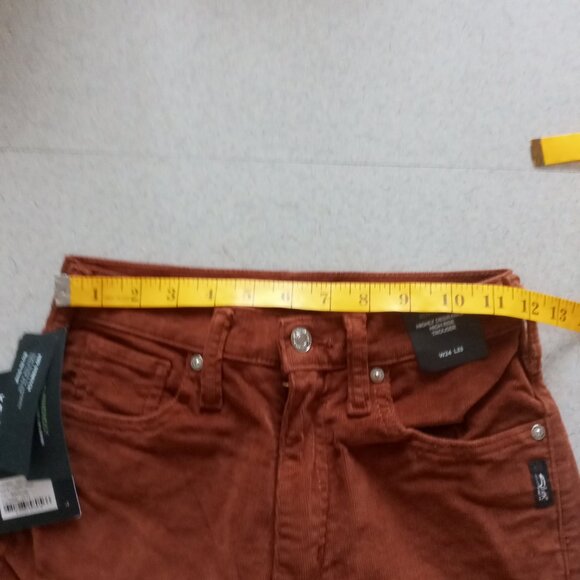 Silver Jeans Co. Rust High Rise corduroy jeans measurements in description - Picture 3 of 7